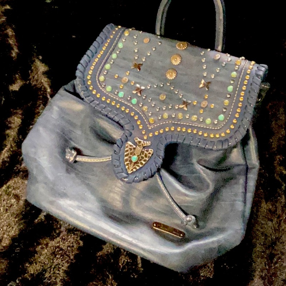 MONTANA WEST Navy Blue Studded Back Pack